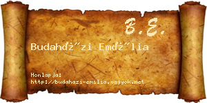 Budaházi Emília névjegykártya